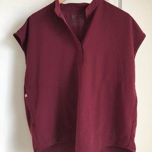 Figs burgundy scrub set